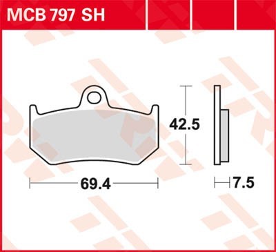 Bremseklosser TRW MCB797SH