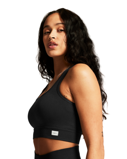 Collective Rib Sports Bra W   Black XS/S