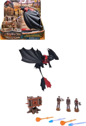 Dragons Blazing Battle Cannon med Toothless Figurer