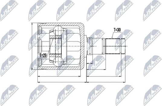 Nty Drivknute drivaksel NTY NPW NS 050
