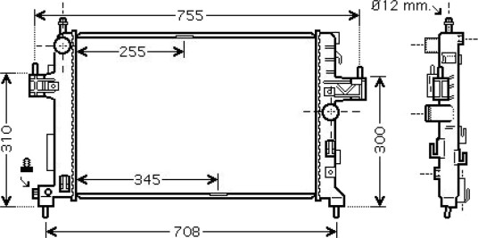 DIEDERICHS DCM2663 Radiator motorkjøling