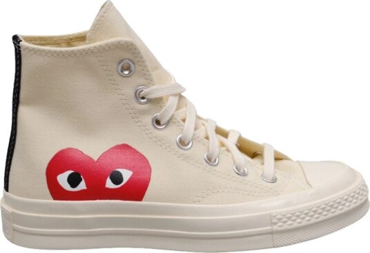 Comme des Garçons Play Herre Sko Hvit 45 EU, Comme des Garçons Play Herre Sko Hvit 45 EU,