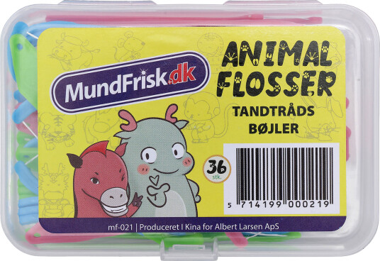 Tanntrådholdere for barn Munnfrisk Animal Flosser 36 stk Tanntrådholdere for barn Munnfrisk Animal Flosser 36 stk