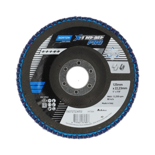 Norton Lamellrondell X-treme Pro 125x22,23mm K40 Konisk Norton Lamellrondell X-treme Pro 125x22,23mm K40 Konisk