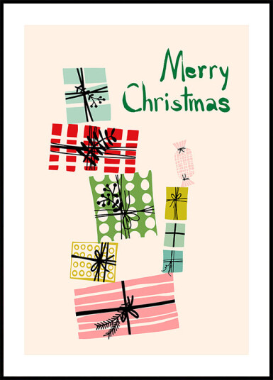 Wobbly pile of Christmas presents Plakat Plakat / 40x50cm