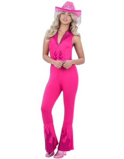 Pink Glamorous Cowgirl Cowgirl kostyme til Dame Medium Pink Glamorous Cowgirl Cowgirl kostyme til Dame Medium