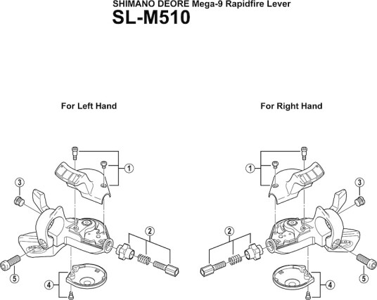 Shimano skiftegrepsindikator til SL-M510