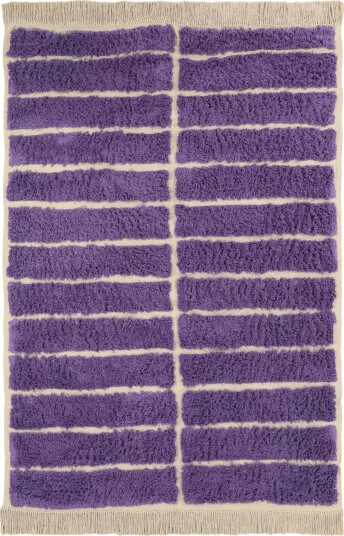 Ryetepper Ikara Natural Cotton Shaggy lilla Størrelse: 80 x 150 cm