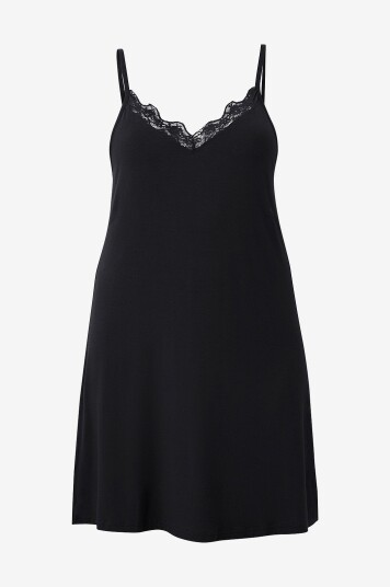 Zizzi Nattkjole Lace Abk Strap Dress Svart Zizzi Nattkjole Lace Abk Strap Dress Svart