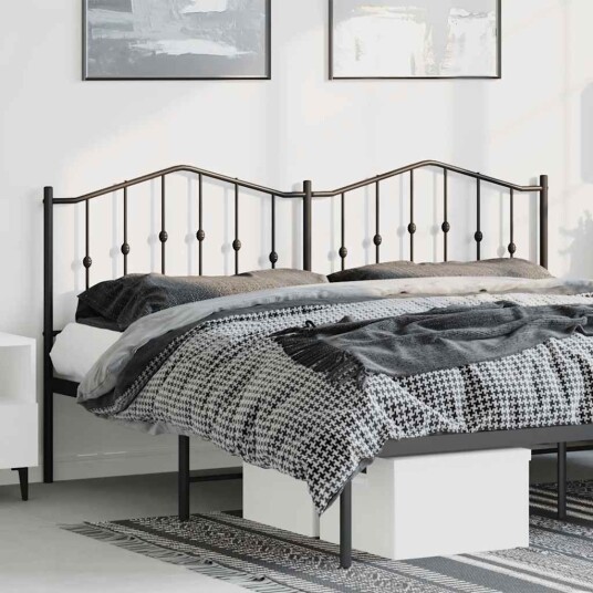  Sengegavl i metall svart 180 cm 8721012211346