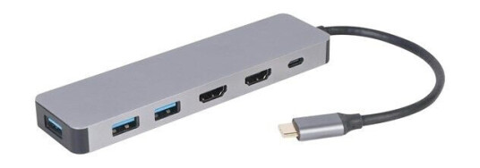 Gembird Cablexpert A-CM-COMBO3-03 - docking station - USB-C 3.1 - 2 x HDMI Gembird Cablexpert A-CM-COMBO3-03 - docking station - USB-C 3.1 - 2 x HDMI