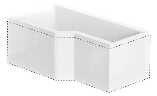 Nordhem Apelviken L-Panel Til Apelviken, 157,5 cm, Vendbar, Hvit Nordhem Apelviken L-Panel Til Apelviken, 157,5 cm, Vendbar, Hvit