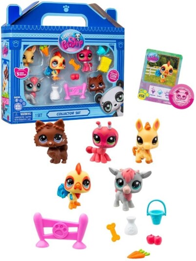 Littlest Pet Shop Farm Besties Samlefigursett med 5 Dyr Littlest Pet Shop Farm Besties Samlefigursett med 5 Dyr