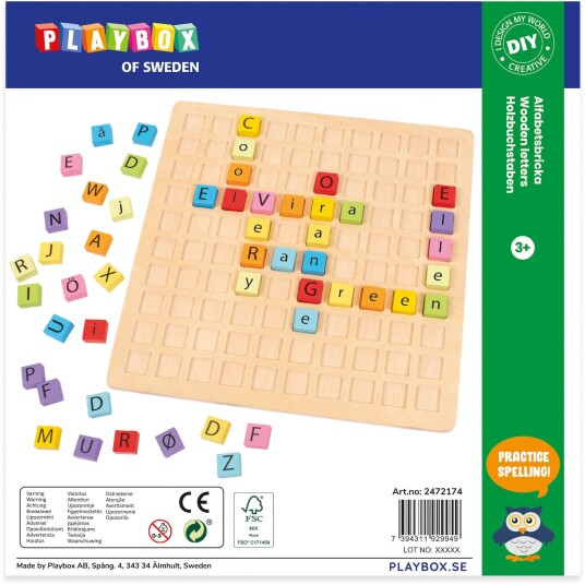 Playbox Alfabetbrikke 100 Bokstaver