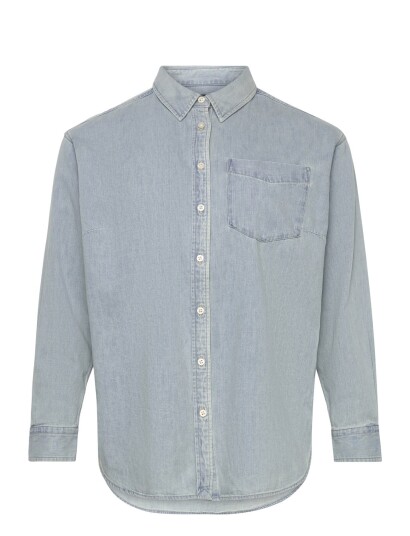Lauren Women 2X1 Denim Wvn Shirt Blue 50 52 Lauren Women 2X1 Denim Wvn Shirt Blue 50 52