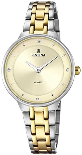 Festina Dameklokke F20625 2 Mademoiselle Gull/Gulltonet stål Ø30.5