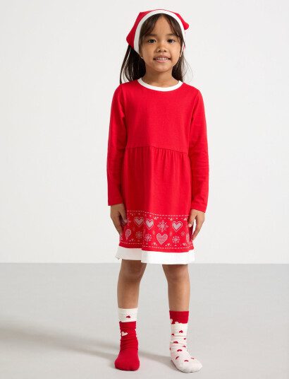 Lindex Nightdress Christmas Santa Gin Red 92