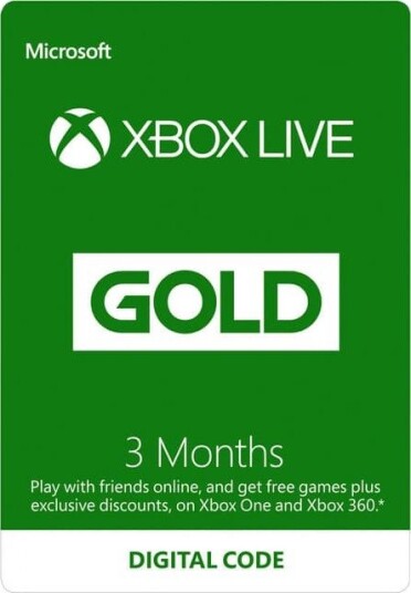 Xbox LIVE Prepaid 3 Month Gold Membership (download)