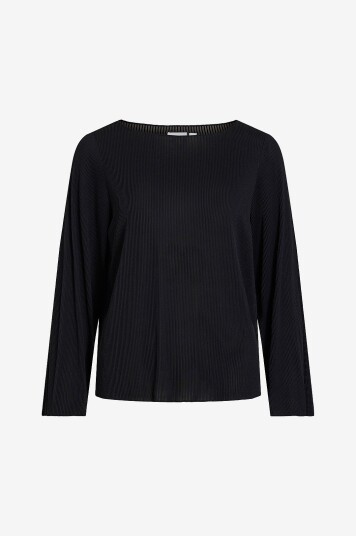 Vila - Topp vuLupia Boatneck L/S Top - Svart