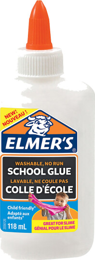 Elmer's flytende skolelim, hvit, vaskbar, 118 ml - fantastisk til fremstilling av slim