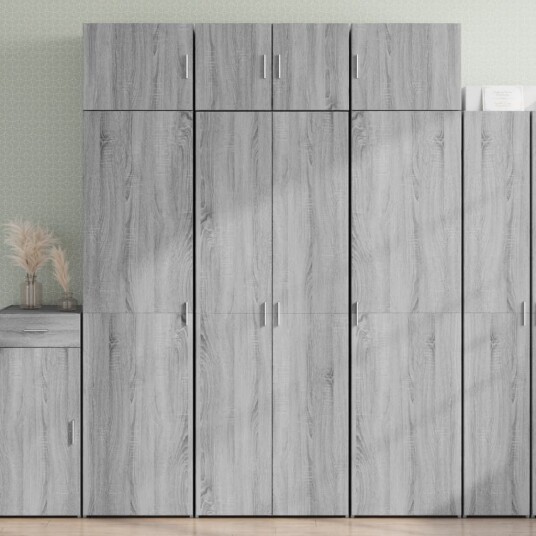 Highboard grå sonoma 70x42,5x185 cm konstruert tre 8721102655142