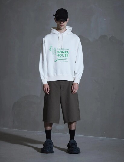 HAN Kjøbenhavn Döner House Oversized Hoodie Cream XXL