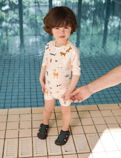 Liewood Thor Baby Swim Jumpsuit Cream 56 Liewood Thor Baby Swim Jumpsuit Cream 56