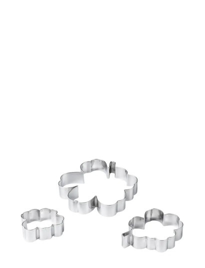 Marimekko Home Unikko Cookie Mold 3Pcs - Silver - ONE SIZE