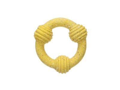 Hundeleke Ring Konfetti Gul L Hundeleke Ring Konfetti Gul L