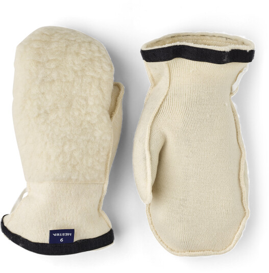 Hestra Heli Ski Wool Liner Mitt Offwhite 6