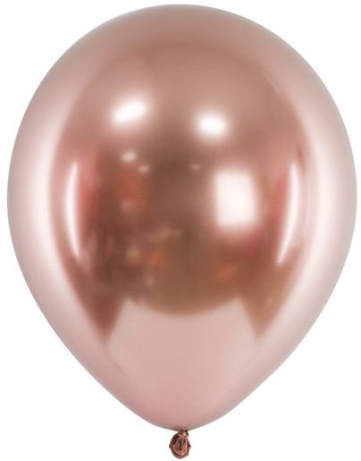 10 stk 30 cm Glossy Gullfargede Mirror Ballonger