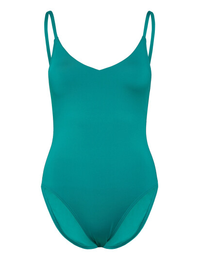 Speedo Solid V Neck One Piece Green XS Speedo Solid V Neck One Piece Green XS