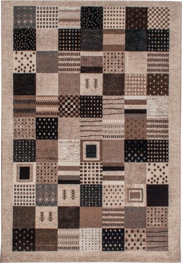Wilton teppe Ethno Square brun/grå Størrelse: 200 x 290 cm