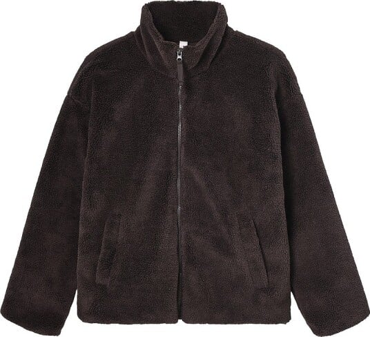 Ellos STUDIO   Pilejakke Girl Short Soft Pile  Jacket   Brun