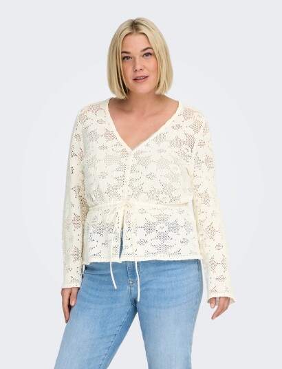 ONLY Carmakoma Carisabella Life Ls Fitted Cardigan Knt Cream 50 52 ONLY Carmakoma Carisabella Life Ls Fitted Cardigan Knt Cream 50 52