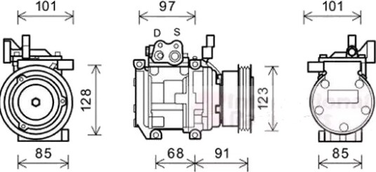 VAN WEZEL 8300K208 AC-kompressor