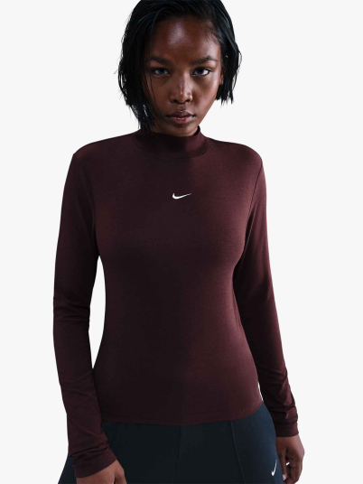 Nike Sportswear Chill Knit Slim Long Sleeve Mock Neck Burgunder M Nike Sportswear Chill Knit Slim Long Sleeve Mock Neck Burgunder M