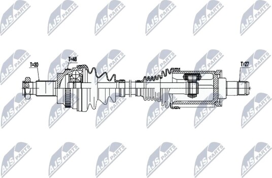 NTY NPW BM 193 Drivaksel