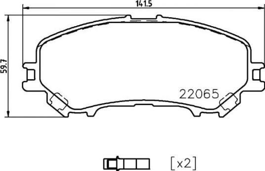 Bremseklosser HELLA 8DB 355 021 861