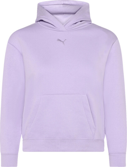 PUMA Ess Centered Cat Logo Relaxed Hoodie Fl G - Purple - 128