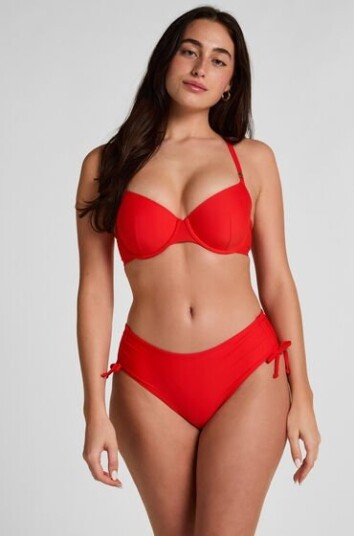 Hunkemöller Midi Bikini Bottom Luxe Rød Hunkemöller Midi Bikini Bottom Luxe Rød