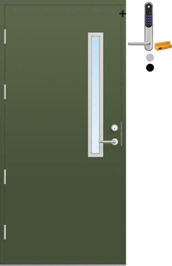 Ytterdør Bygg1 Fjell 12 Klarglass med Yale Doorman Classic Home Ytterdør Bygg1 Fjell 12 Klarglass med Yale Doorman Classic Home