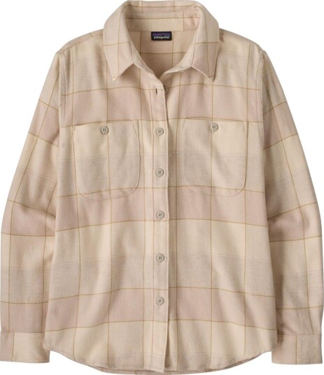 Patagonia W"s Fjord Flannel Shirt Snow Owl: Rutabaga White S