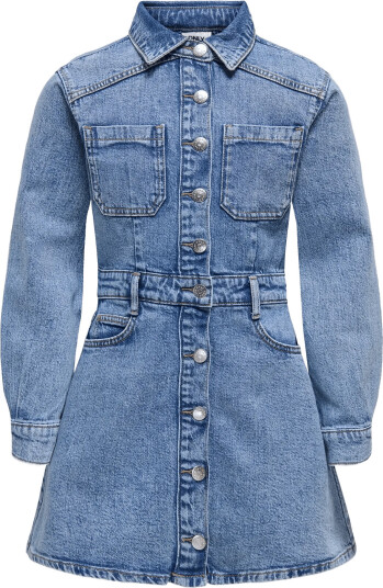 Kids Only Kogedmonton L/S Short Dnm Dress Blue 128 Kids Only Kogedmonton L/S Short Dnm Dress Blue 128