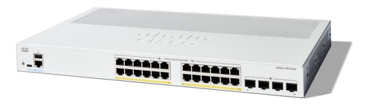 Cisco Catalyst 1200-24P-4G - Switch - L3 - Smart - 24 X 10/100/1000Base-T + 4 X 10 Gigabit Sfp+ - Rackmonterbar - Poe+ (195 W)