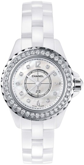 Chanel Dameklokke H2572 J12 Hvit/Keramik Ø29 mm