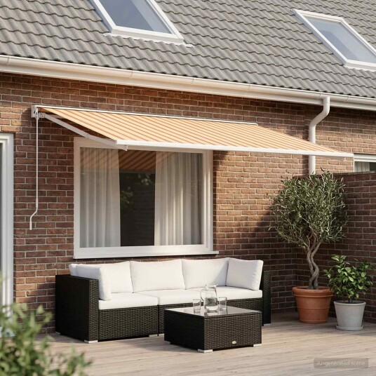 vidaXL Reserveduk til markise Flerfarget 300 x 250 cm Polyester