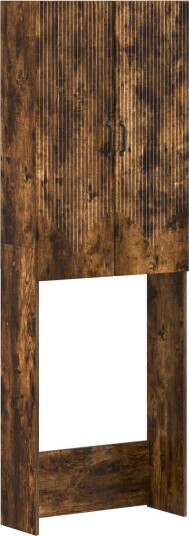 vidaXL Toalett skap HOORN Røkt Eik 66 x 25,5 x 190 cm Konstruert tre