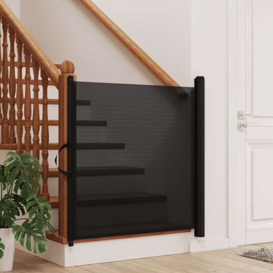 Uttrekkbar Kjæledyrport Svart 102.5X125 cm