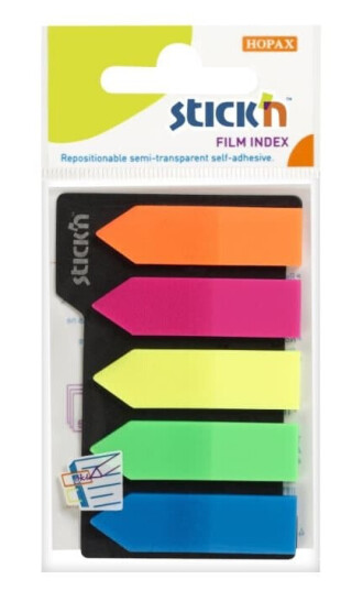 Indeksfaner Stick'N PP 5 ass. neon farver 45x12mm 5x25stk/pak Indeksfaner Stick'N PP 5 ass. neon farver 45x12mm 5x25stk/pak